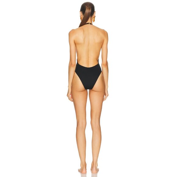 TOM FORD Lustrous Swimsuit in Black - Picture 3 of 8